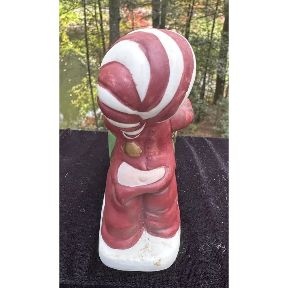 Vintage 1978 Jasco Christmas Luvkins Porcelain Candle Holder Cute! S64